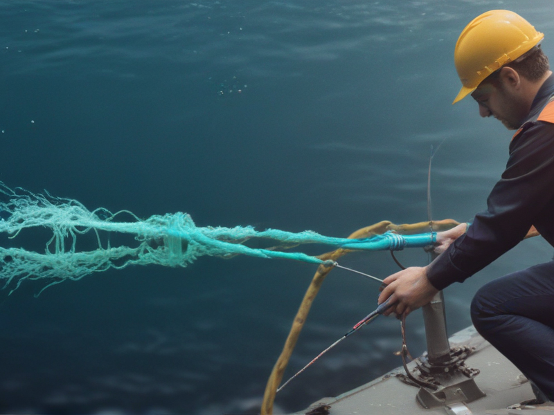 fiber optic cable under ocean