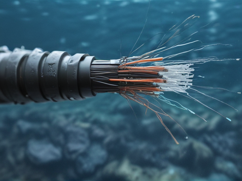 fiber optic cable under the ocean