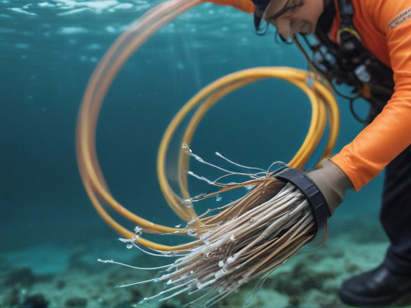 fiber optic cable under the ocean